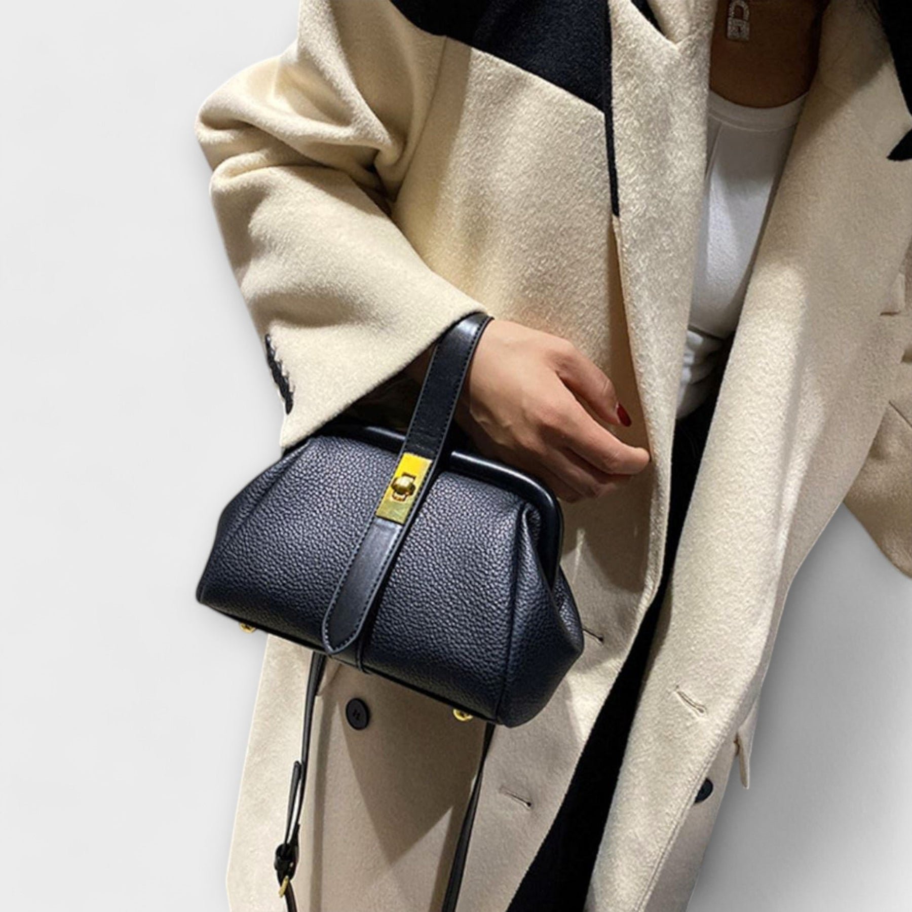 Hadleigh | Women's Mini Top Handle Turn Lock Crossbody Bag