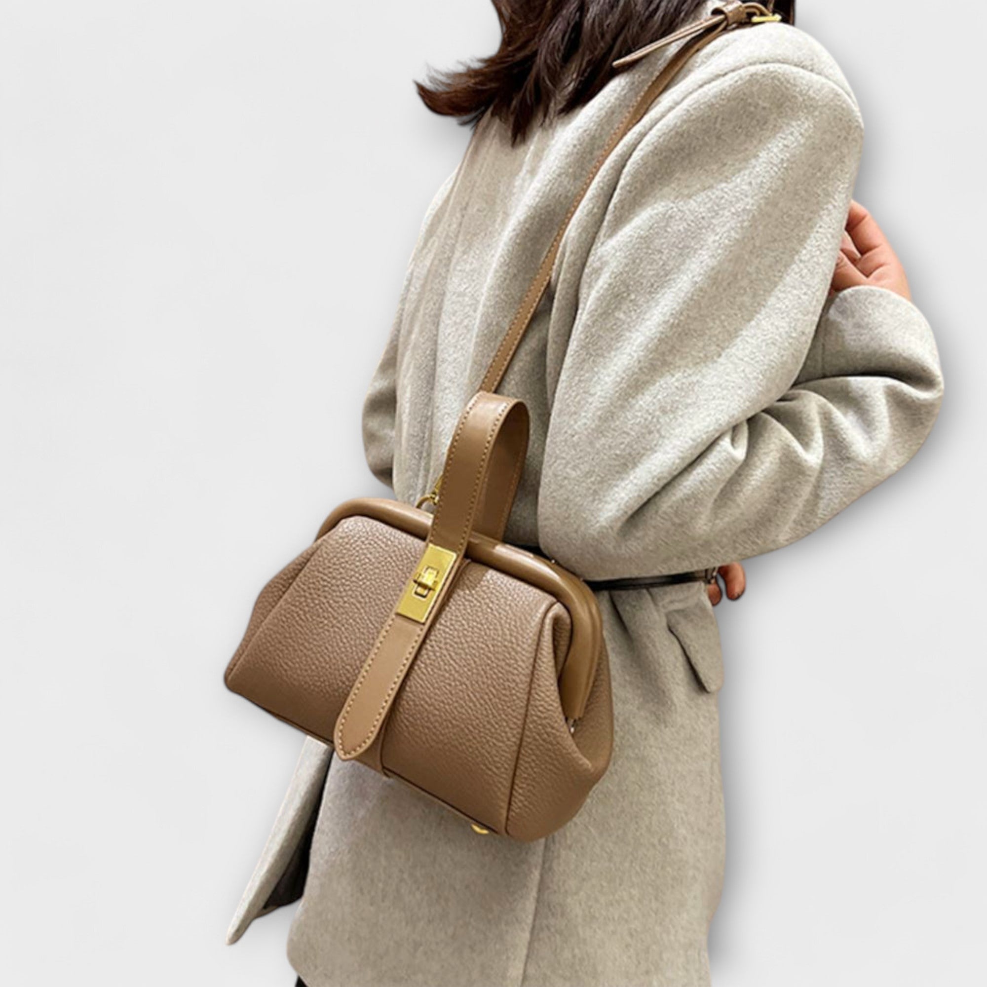 Hadleigh | Women's Mini Top Handle Turn Lock Crossbody Bag