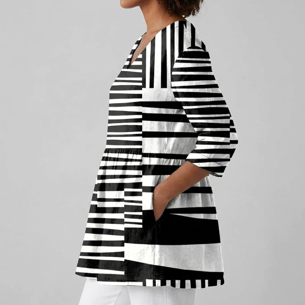 Sophie | Long Blouse with V-Neck