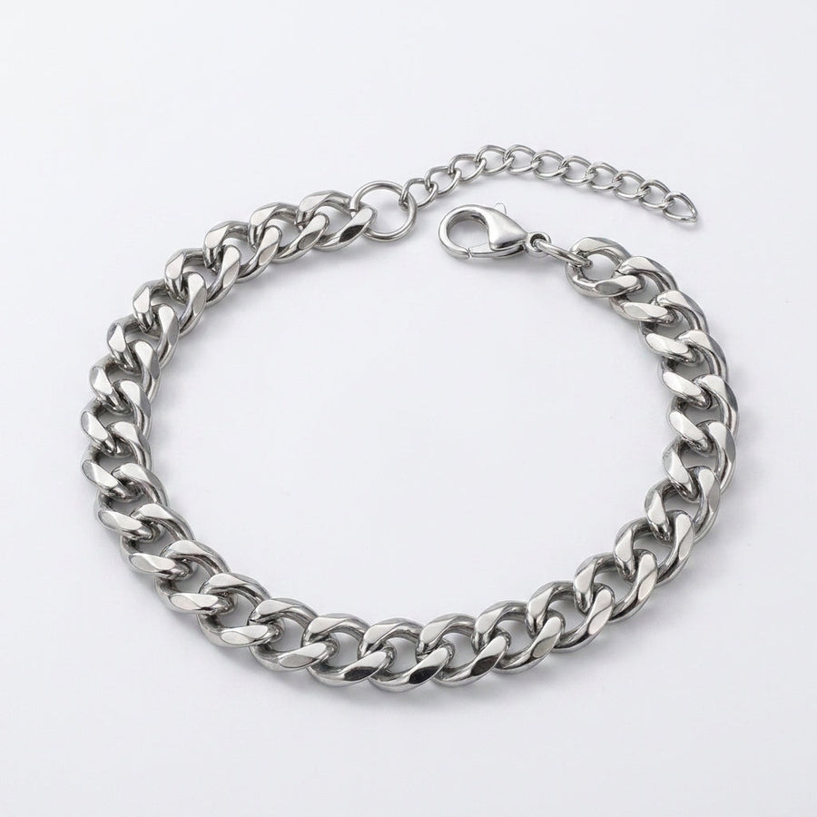 Silverwave | Cuban Chain Anklet — Silver