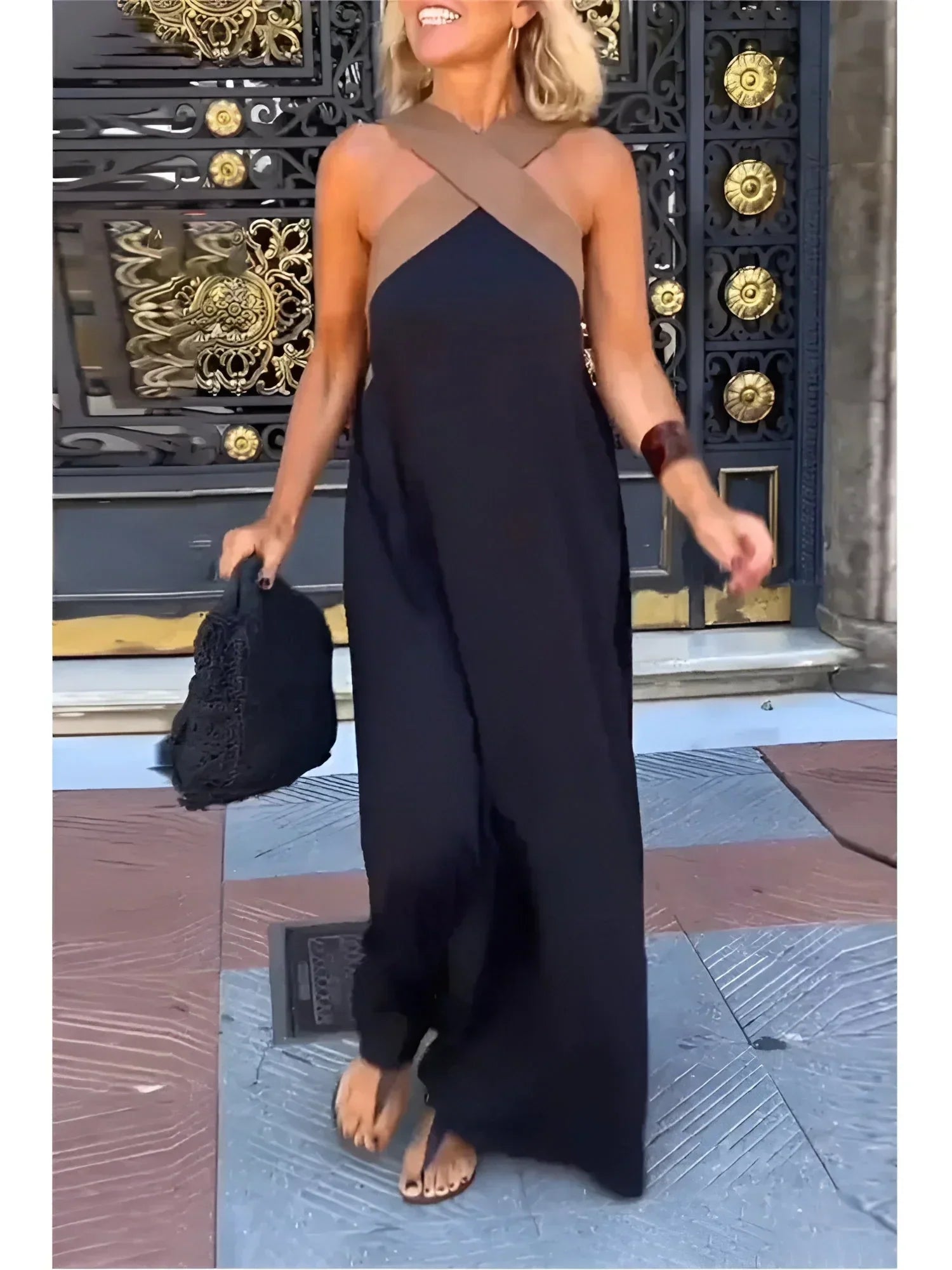 Quirine | Wrap-Front Maxi Dress-