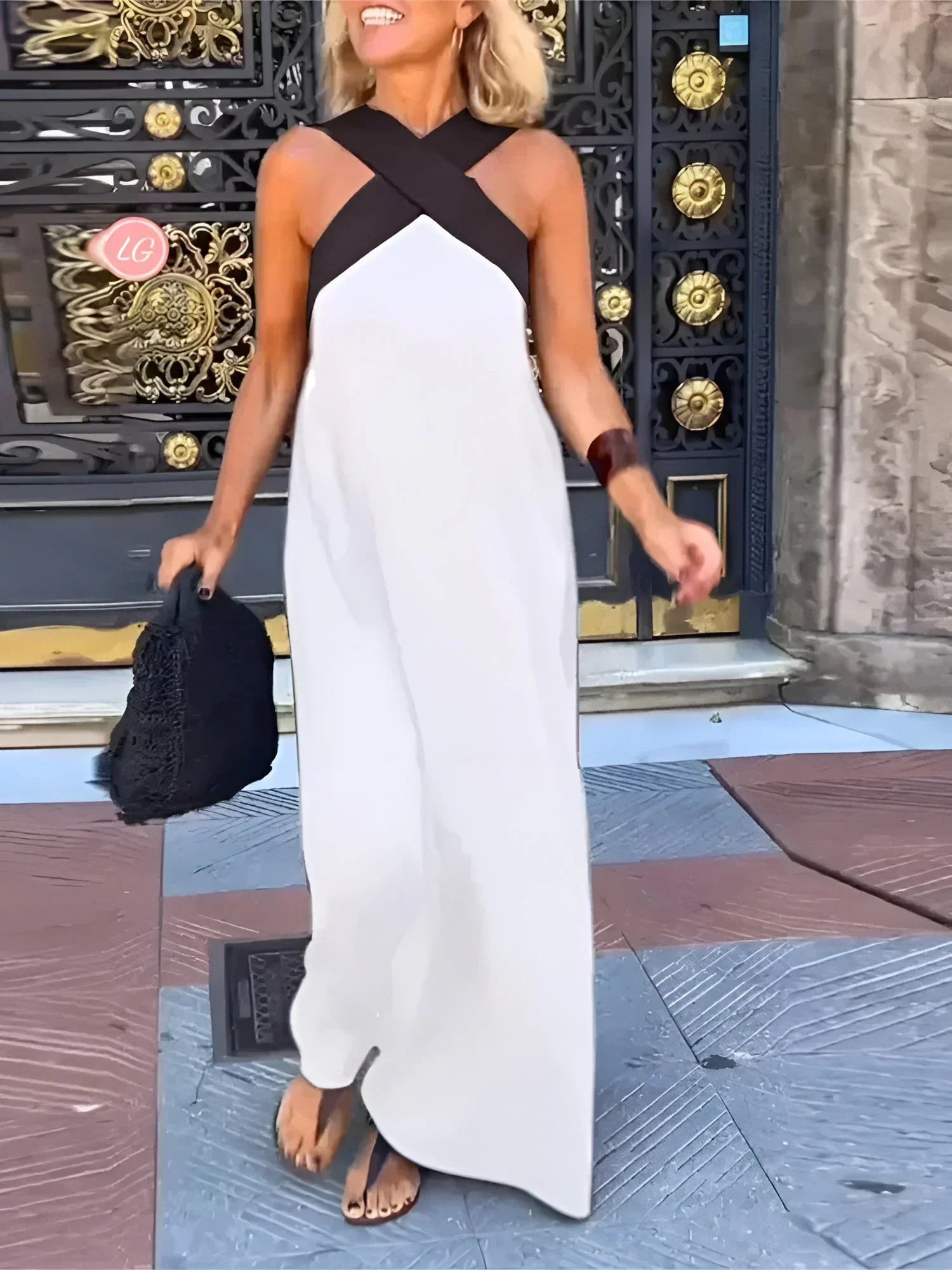 Quirine | Wrap-Front Maxi Dress-