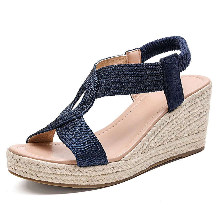 Helga - Braided Wedge Summer Sandals