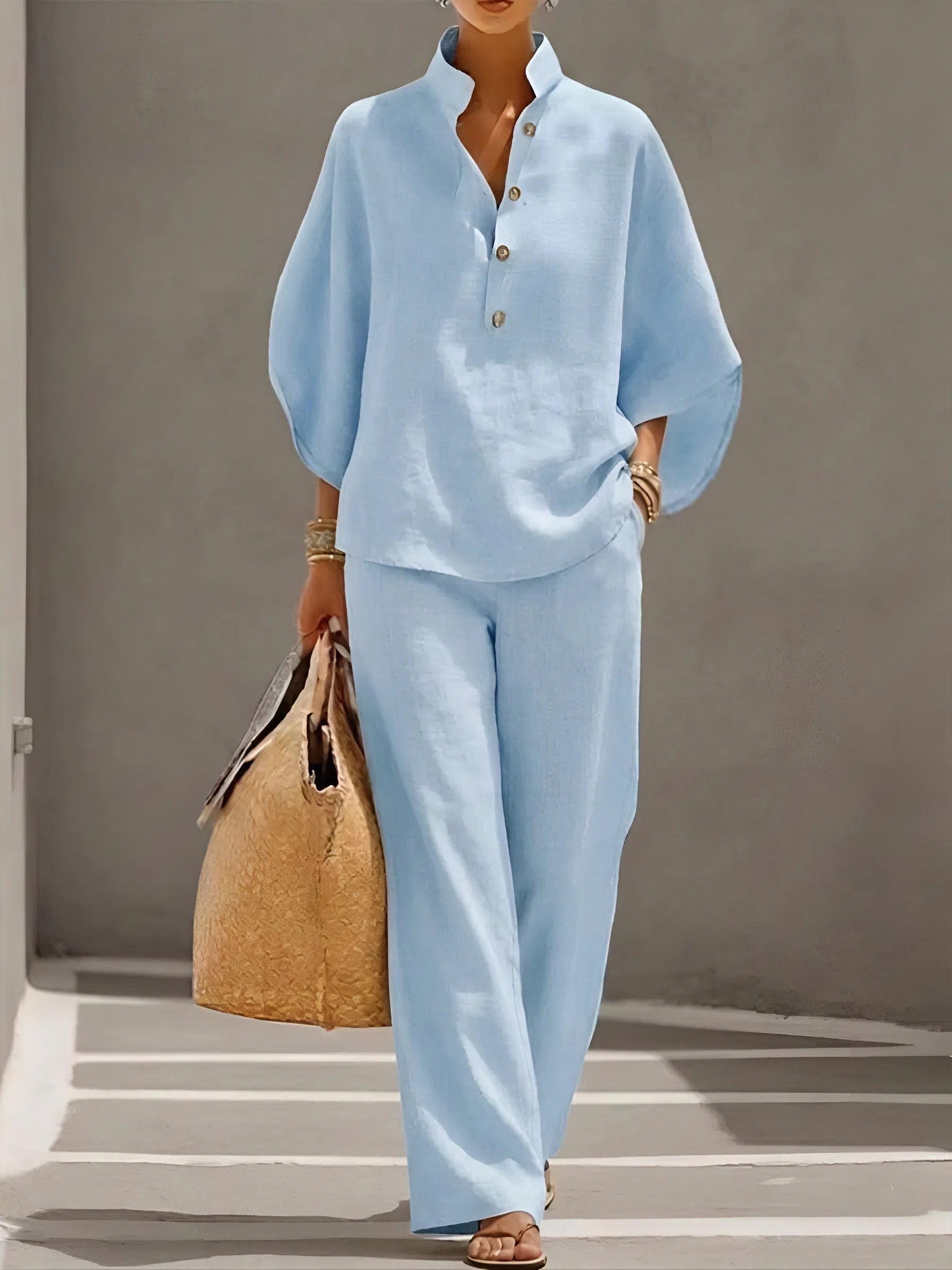Elena™ – Linen Cotton Two-Piece Set