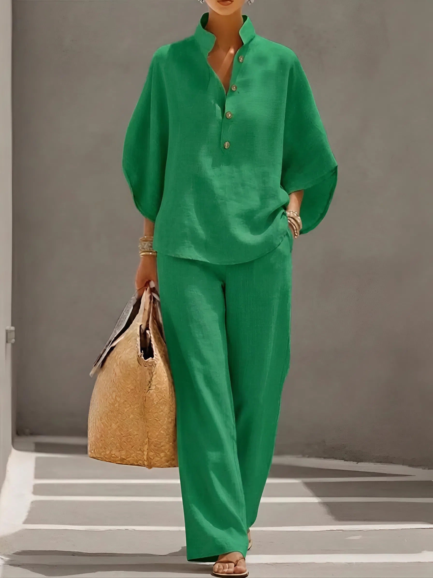 Elena™ – Linen Cotton Two-Piece Set