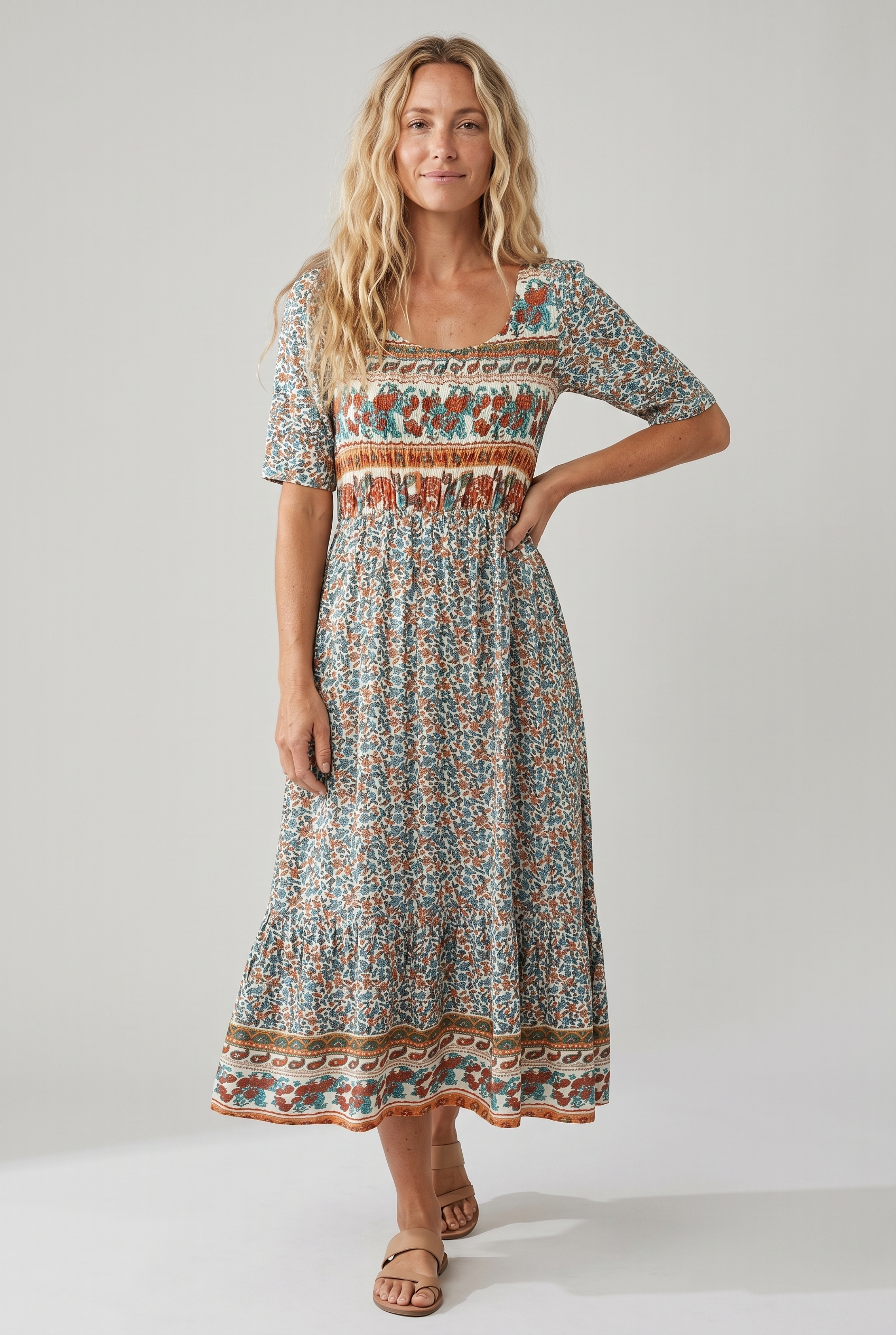 Women’s Dress | Boho Print Midi