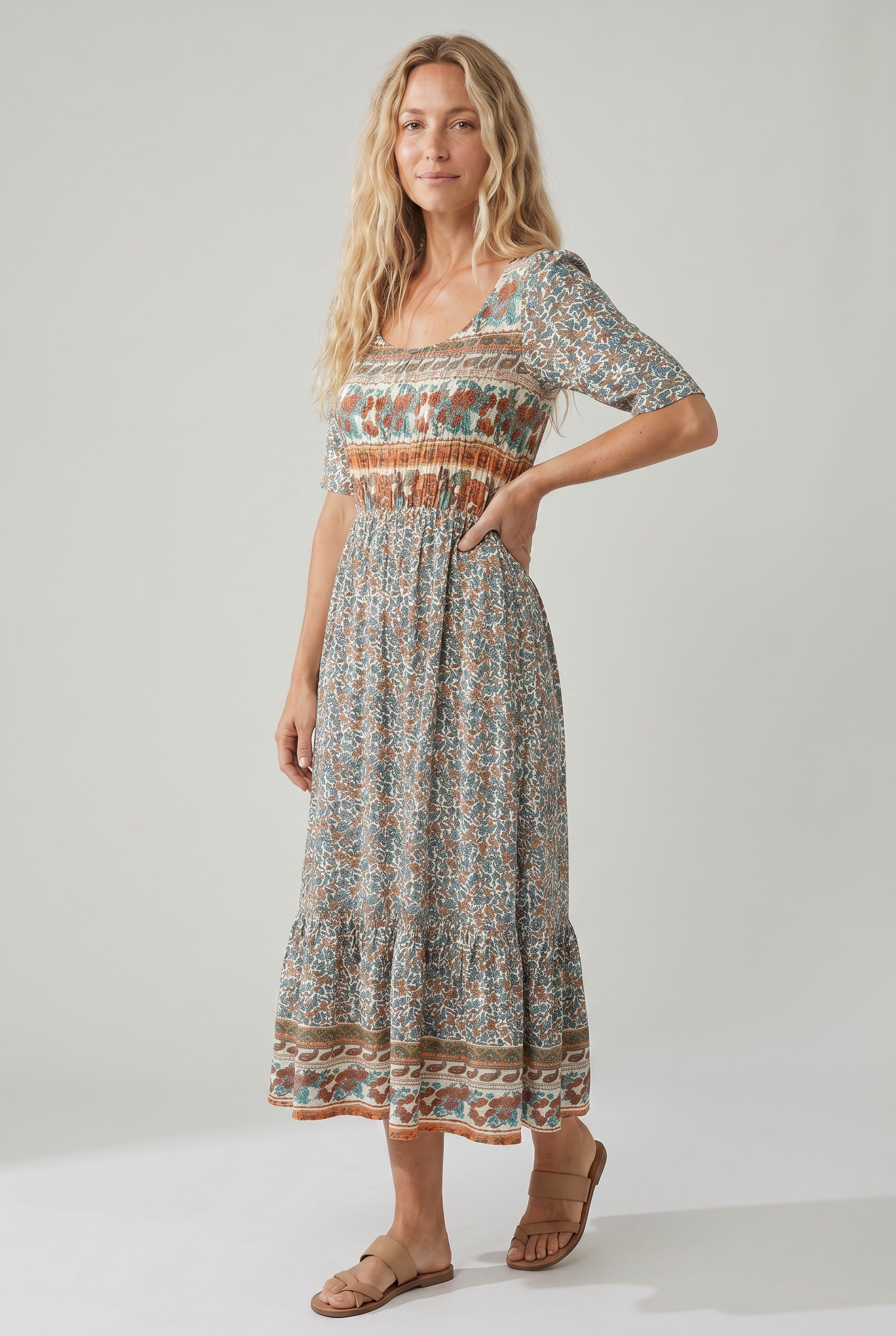 Women’s Dress | Boho Print Midi