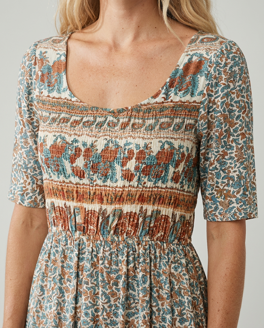 Women’s Dress | Boho Print Midi